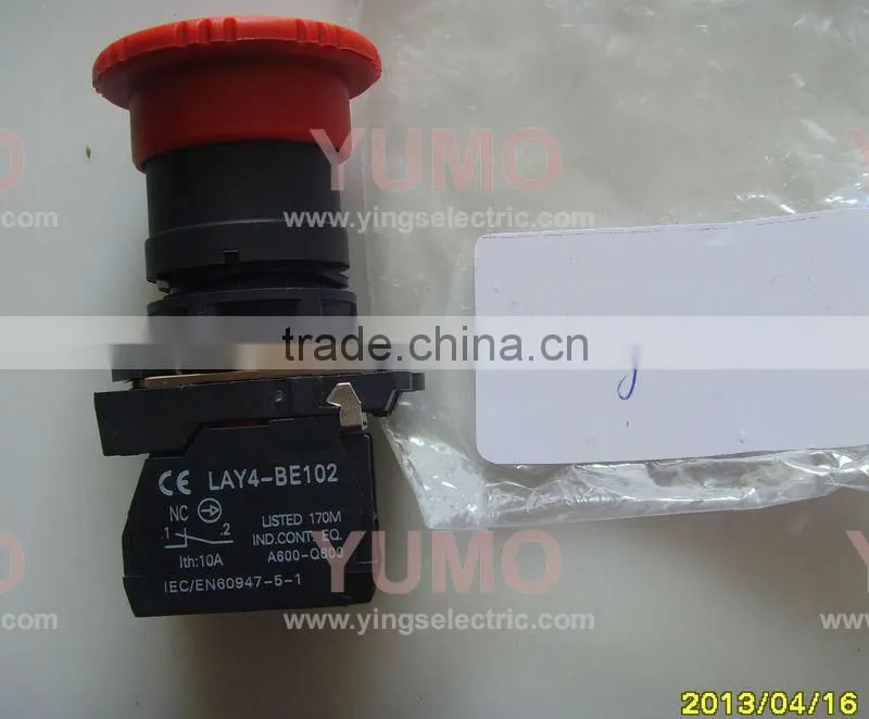 LAY4-ES542 RED NC turn to release push button switch