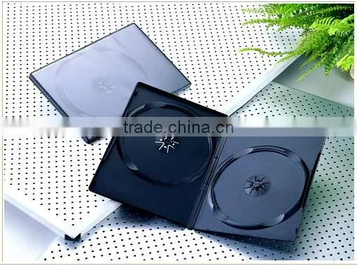 Wholesale Plastic Box Double Black 14mm Long DVD Case