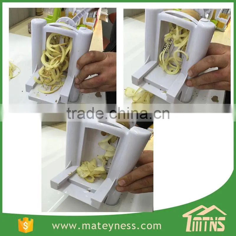 tri-blade plastic spiral vegetable slicer