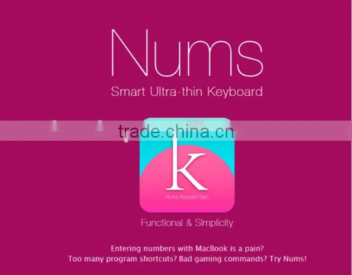 Hot selling Ultra-thin Smart Keypad , Intelligent Tourch Board of glass Number keyboard For Macbook