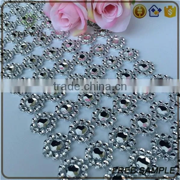 christmas diamond mesh fabric table runner