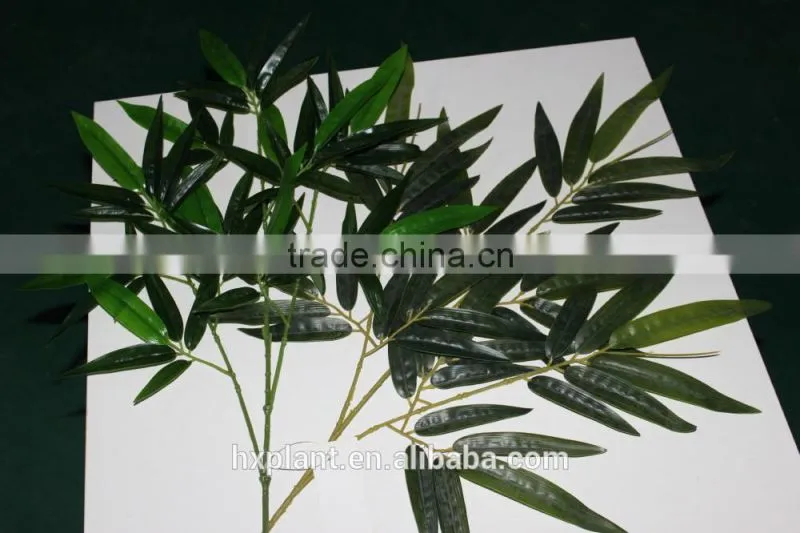 wholesale plastic artificial bamboo leaves for decoration