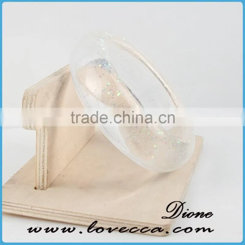 Wholesale High Quality Bangle Eco Friendly Real Dried Pressed Flower Resin Bracelet for Women