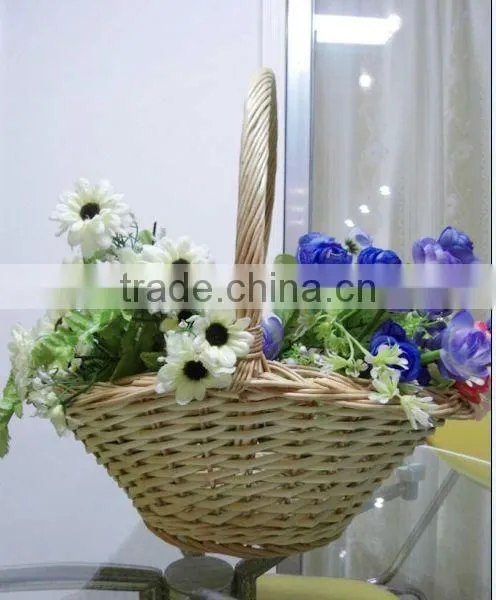 wholesale cheap wicker basket with handle