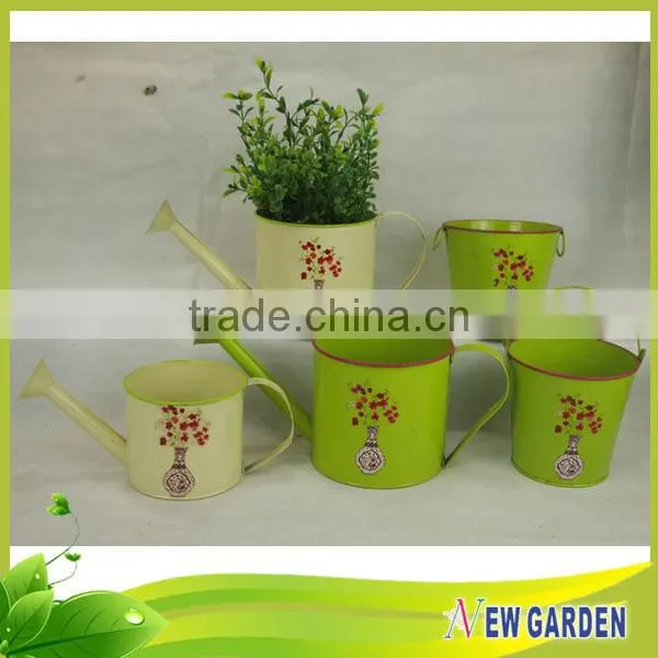 High Grade Colorful Watering Can Decorative Metal Plant Pots Indoor