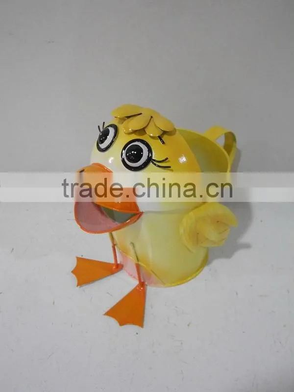 Functional yellow duck planter for stores