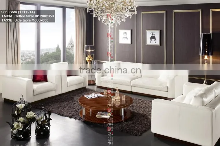 Ebony Lacquer Modern Round Coffee Tables TA33A