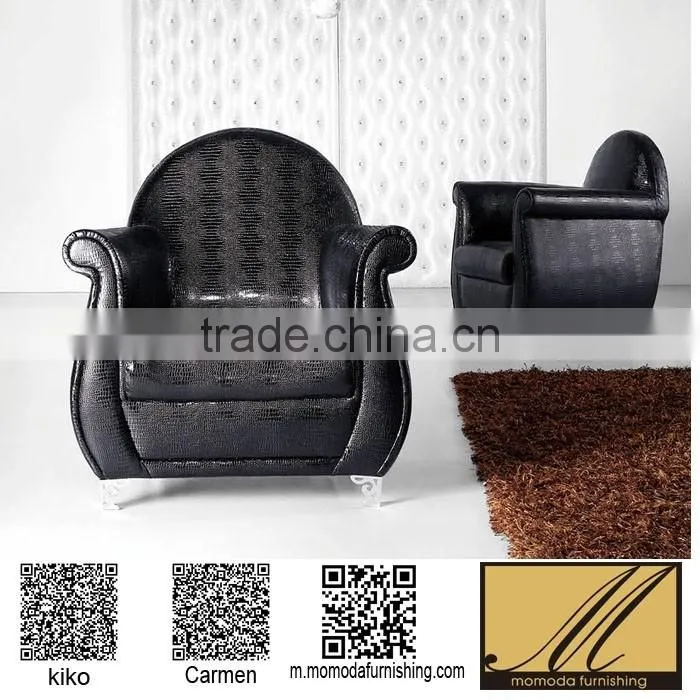 Special modern living room bedroom Furniture black leather leisure Chair luxury coffee shop sofa chair