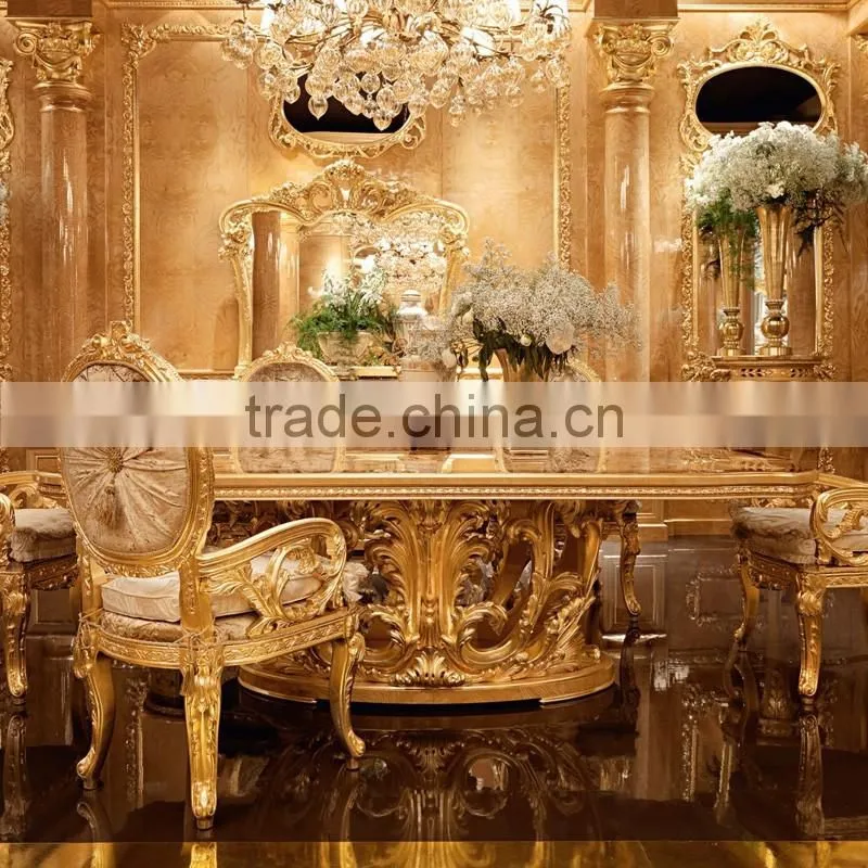 momodaLuxury French Louis XV baroque Buffet Sideboard Cabinet/ Antique dining room Cabinet With Mirror
