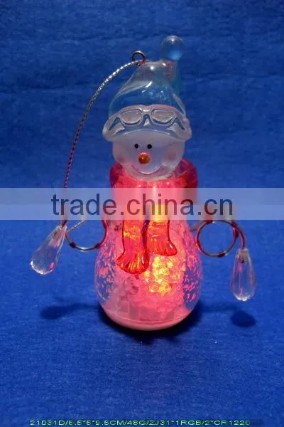 LED color changing animated acrylic snowman
