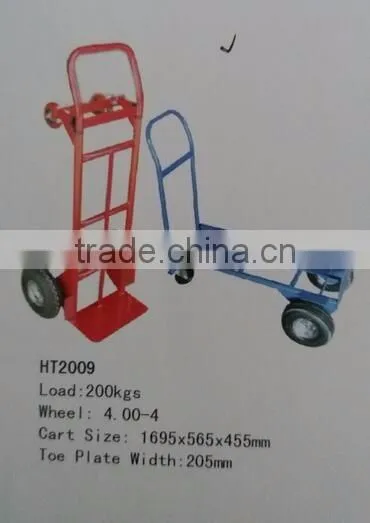 200kgs HT2009 saleable 4 pneumatic wheels hand trolley