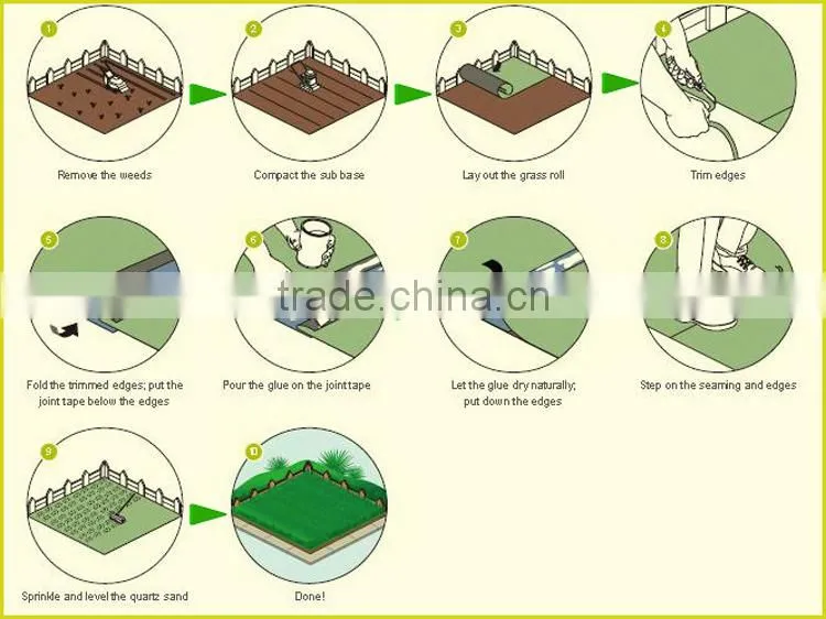 PE Mesh Sport cheap Artificial Grass for landscaping with good quality