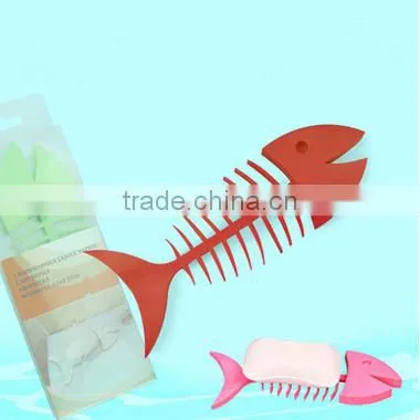 Wholesale fishbone shape plastic soap holder made in China