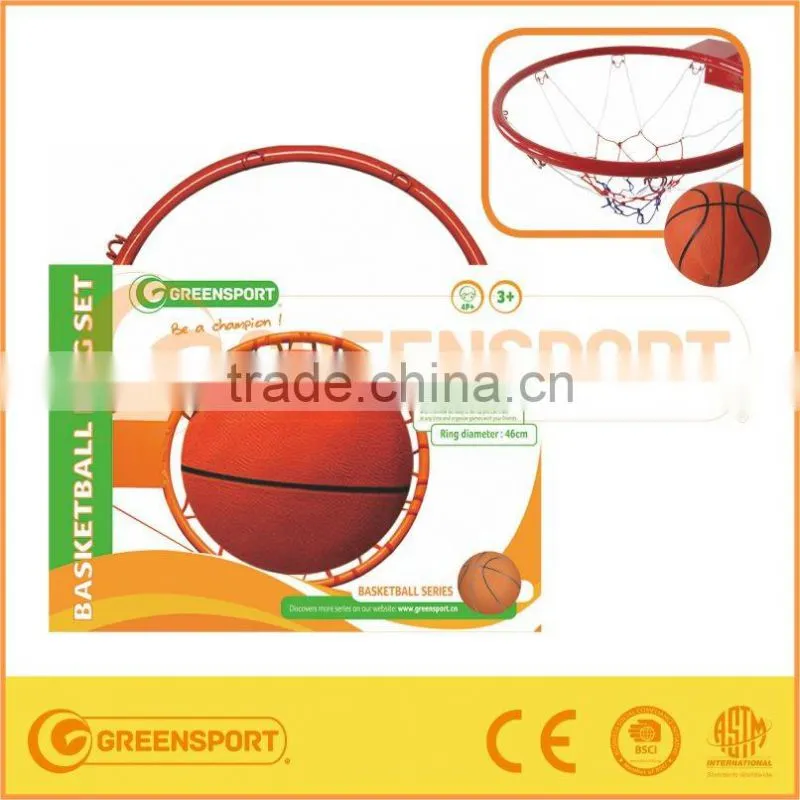 Basketball Ring with a ball packed by color box/Metal ring/Rubber ball