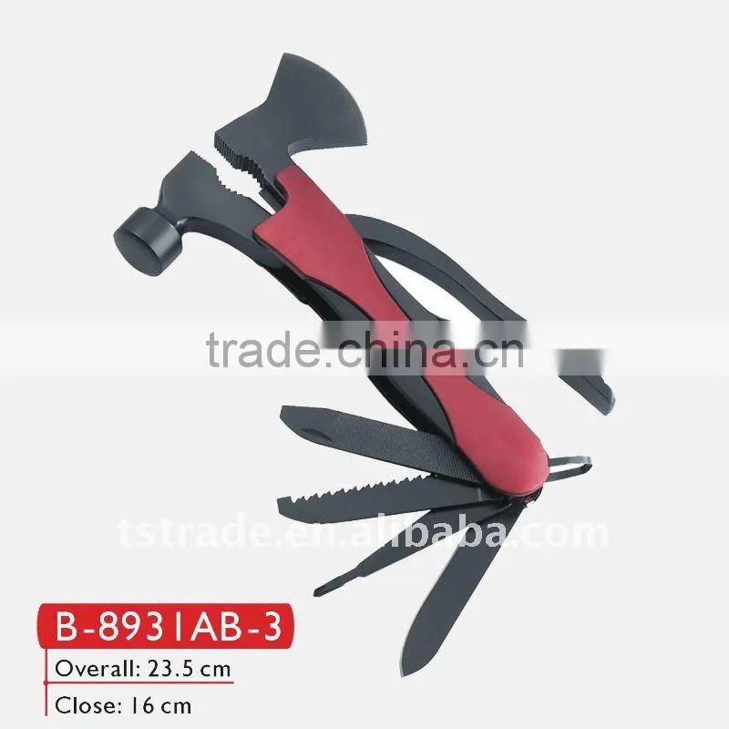 2014 Newest multi function tools multi hammer with color wood hanle stainless steel hammer