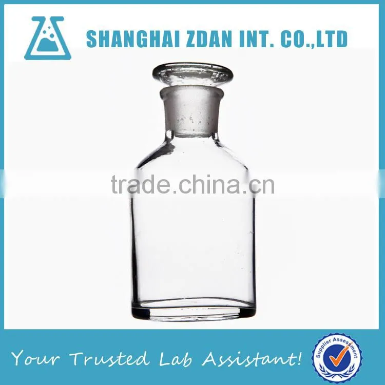 500ml Narrow Mouth Amber Glass Chemical Reagent Bottles With Ground-in Glass Stopper For Lab