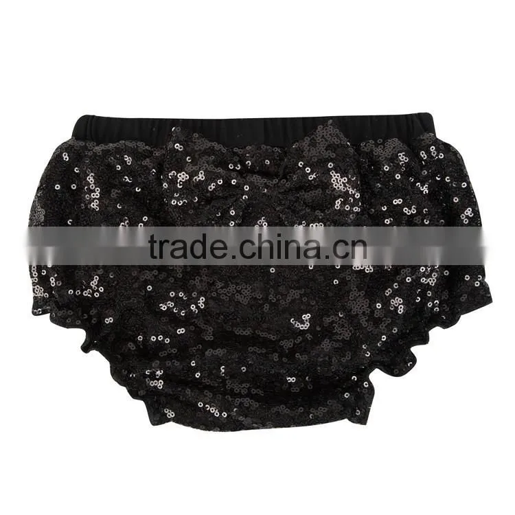 Adorable baby diaper, double sequin baby bloomers, wholesale baby ruffle bloomers