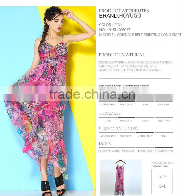 New products for 2015 middle aged women fashion long summer dress
