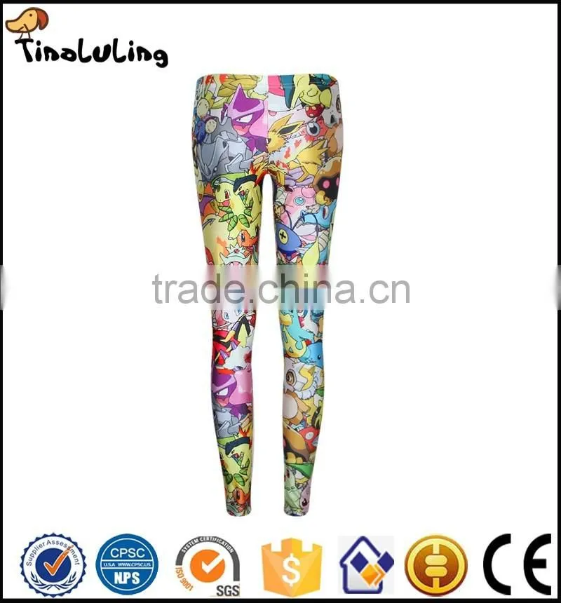 yiwu chunmei 2017 brand design new cute sexy cartoons fitness leggings for women