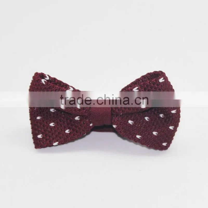 Top Popular Design Solid Color Knitted Bow Tie For Good Dress Accessories