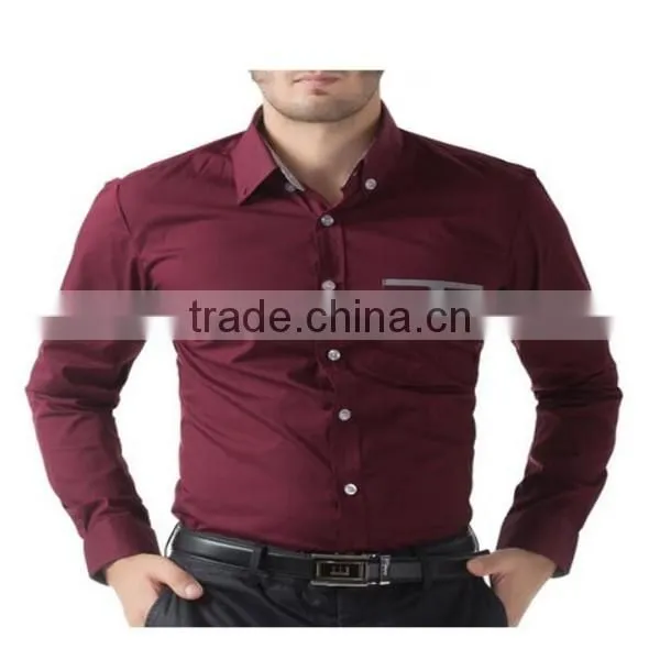 2016 new wholesale button down collar regular fit plain custom men's formal dress shirt