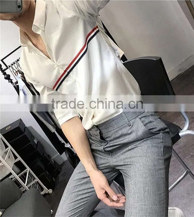 5 minutes of sleeve shirt contracted short-sleeved shirt in summe