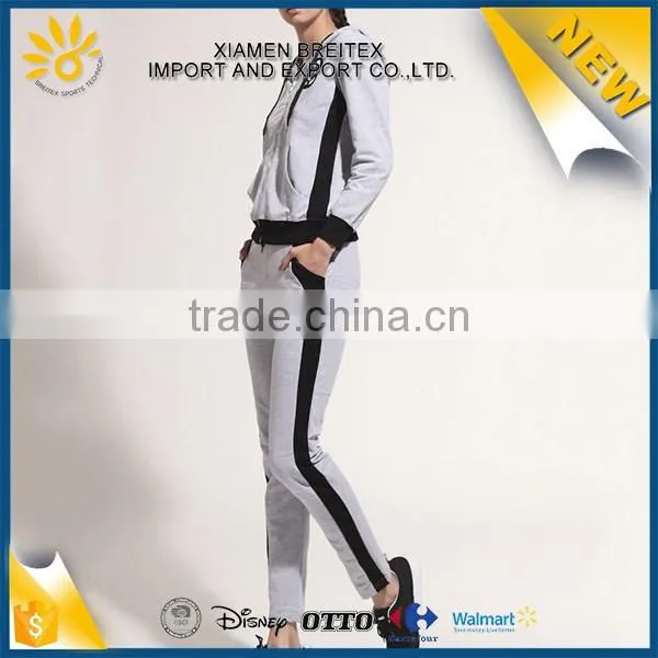 Best selling custom stylish polyester sport women tracksuit