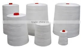 High tenacity raw white 100% spun polyester bag closing sewing thread