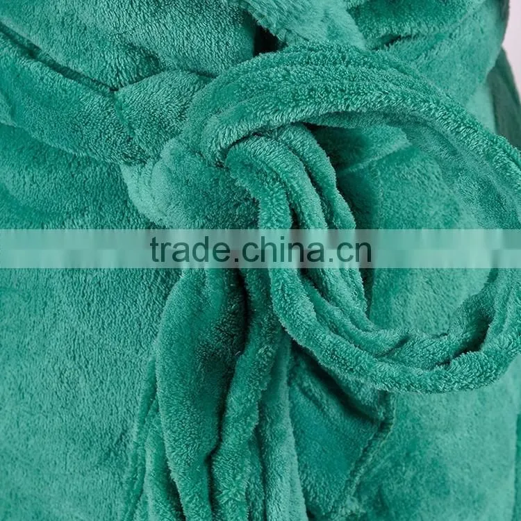 Fashion 100% polyester heart cut coral fleece home women bathrobe hooded sleepwear