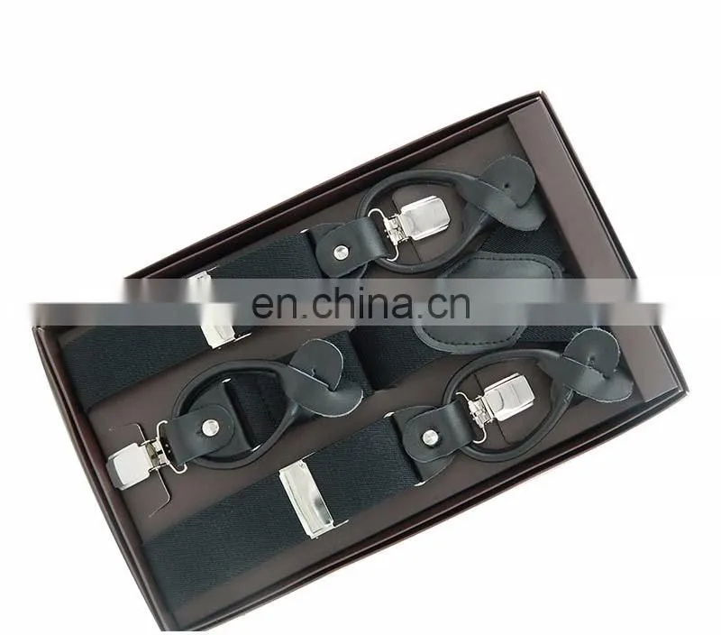 HOT SALE High quality men's braces suspenders Dual Clips suspenders