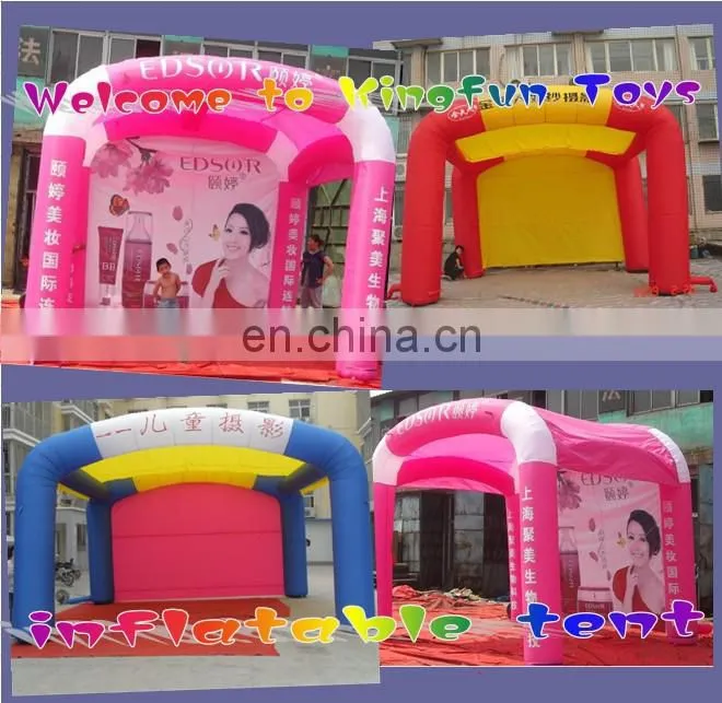 Pink Inflatable cartoon tents for square promotion