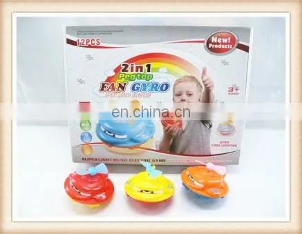 New product Plastic kids musical fanner rotary mini toy fan