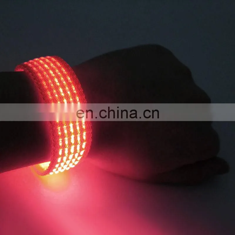 Hot sale flashing led wristbands led nylon wristband led light up wristband