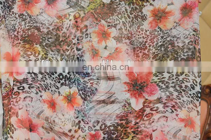 Fashion Digital Printed Chiffon Scarves For Ladies
