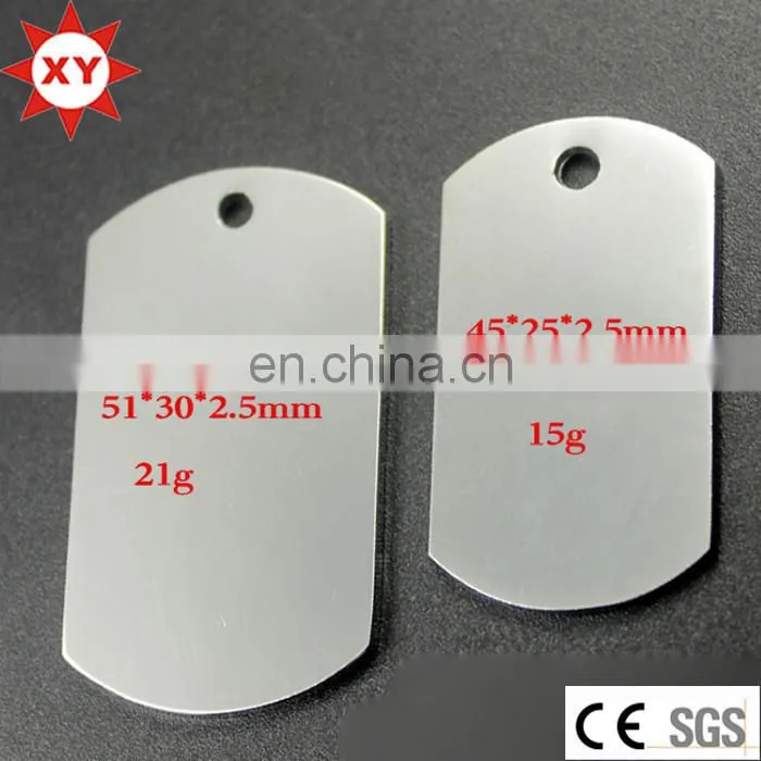 Custom laser or printing logo blank tag for souvenir