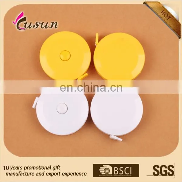 150cm 60 inch Push Button Round Case Soft Retractable Plastic Tape Measure