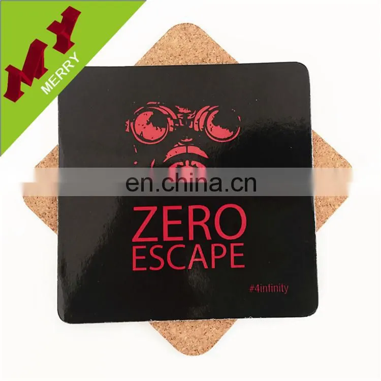 Eco-friendly paper wood coaster with personalized logos