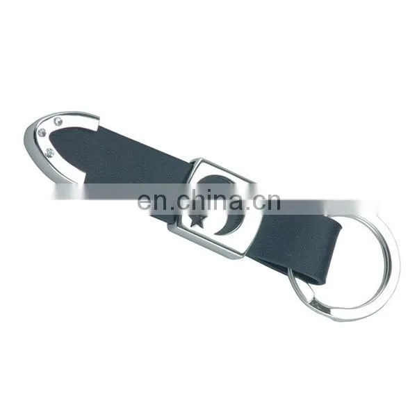 WHOLESALE HIGH QUALITY MADE IN CHINA STAR LEATHER KEYCHAIN