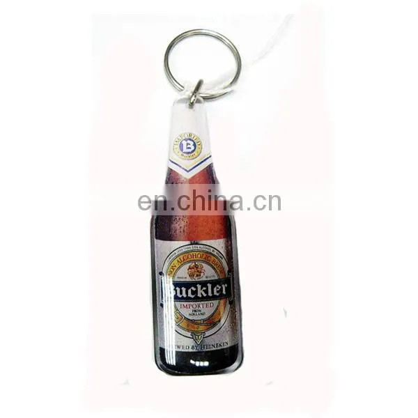 Promotion mini beer bottle keychain factory