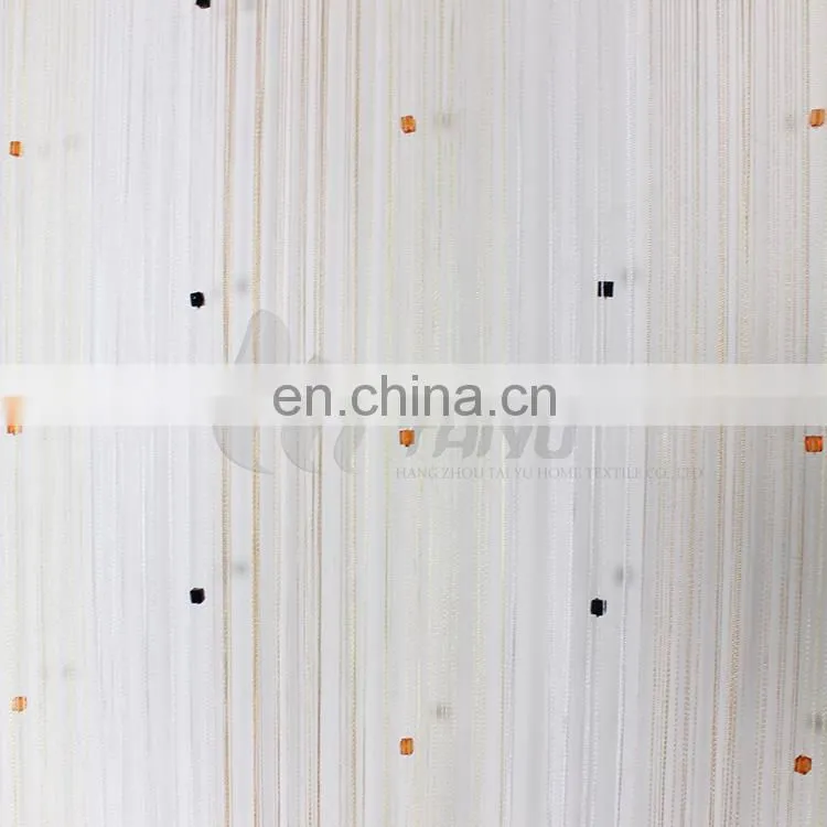 Beaded gold metal living room string curtain fabric