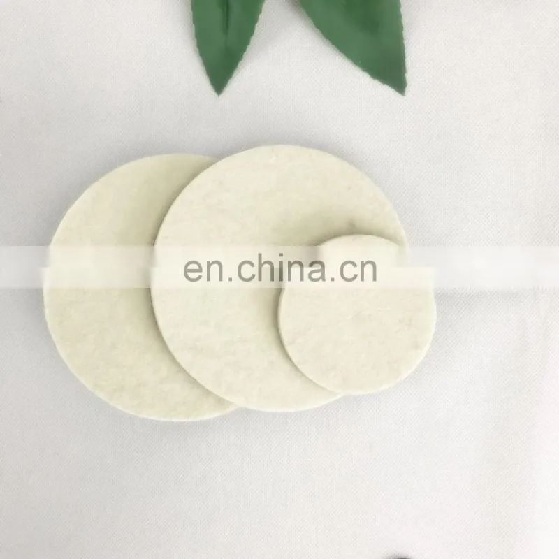 Black/white self-adhesive wool felt polishing pad wheel