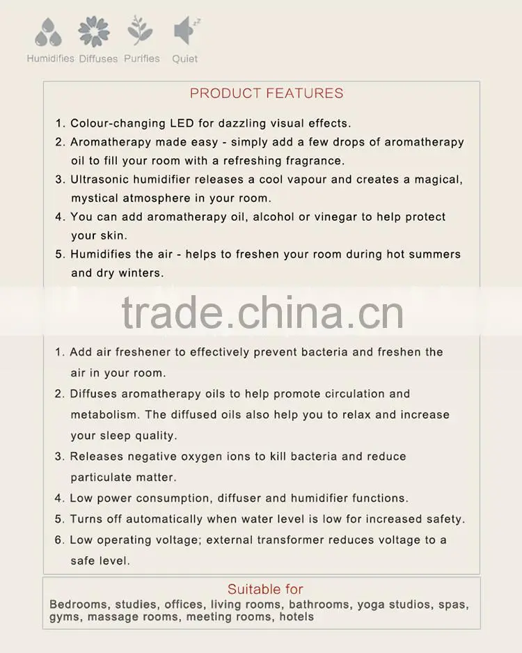 GX DIFFUSER battery powered aroma diffuser portable ultrasonic cool mist aroma humidifier