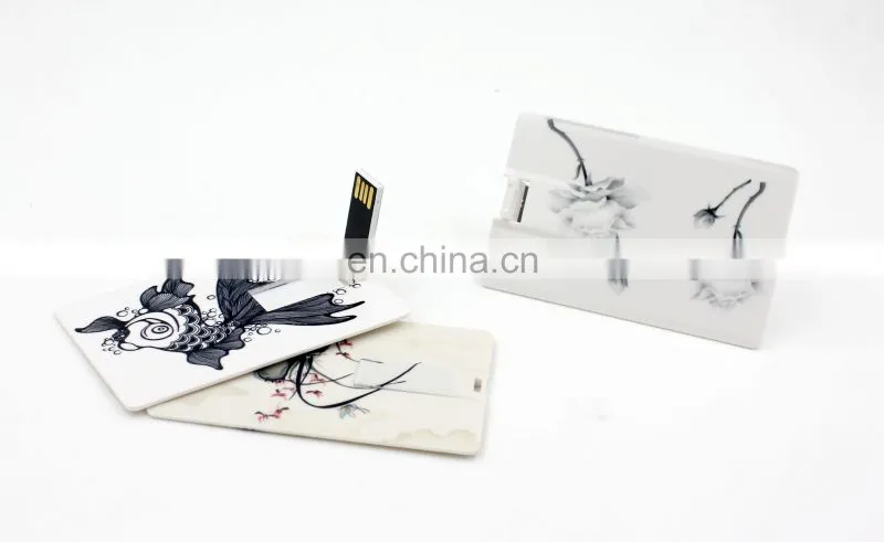 Shenzhen factory Credit Card USB Memory Sticks plastic usb card Flash Drive With Printing Logo