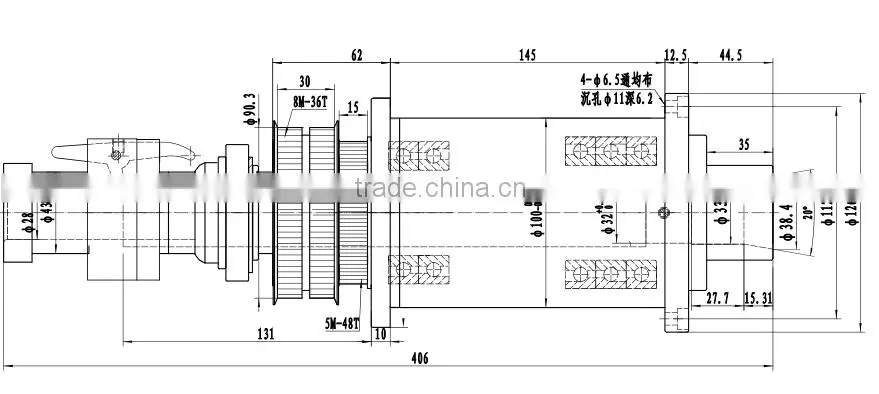 CK0625D100 cnc lathe machine spindle for sale