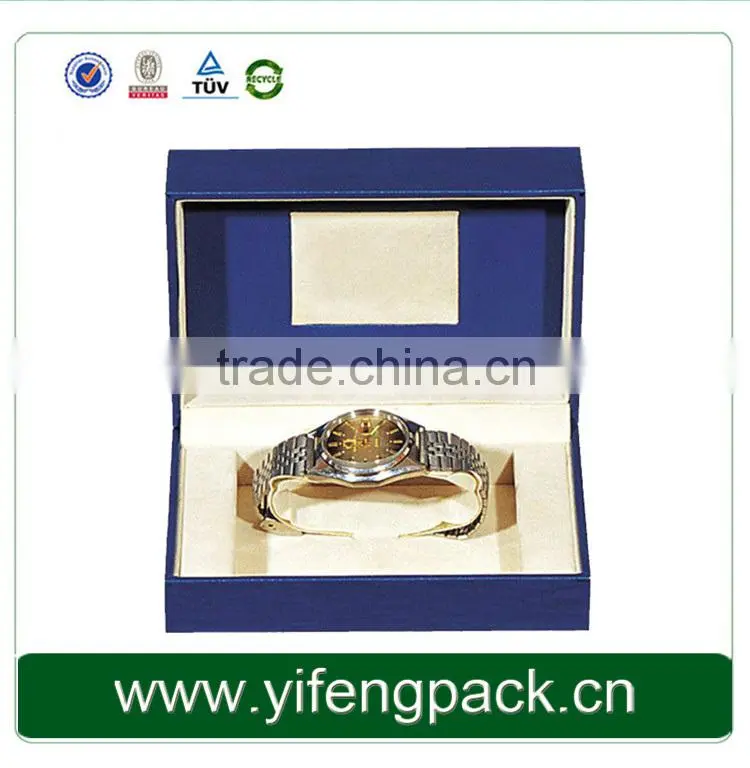The blue square lattice paper watch box