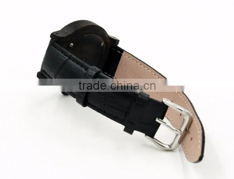 concise natural environment friendly women man unisex black wrist watch