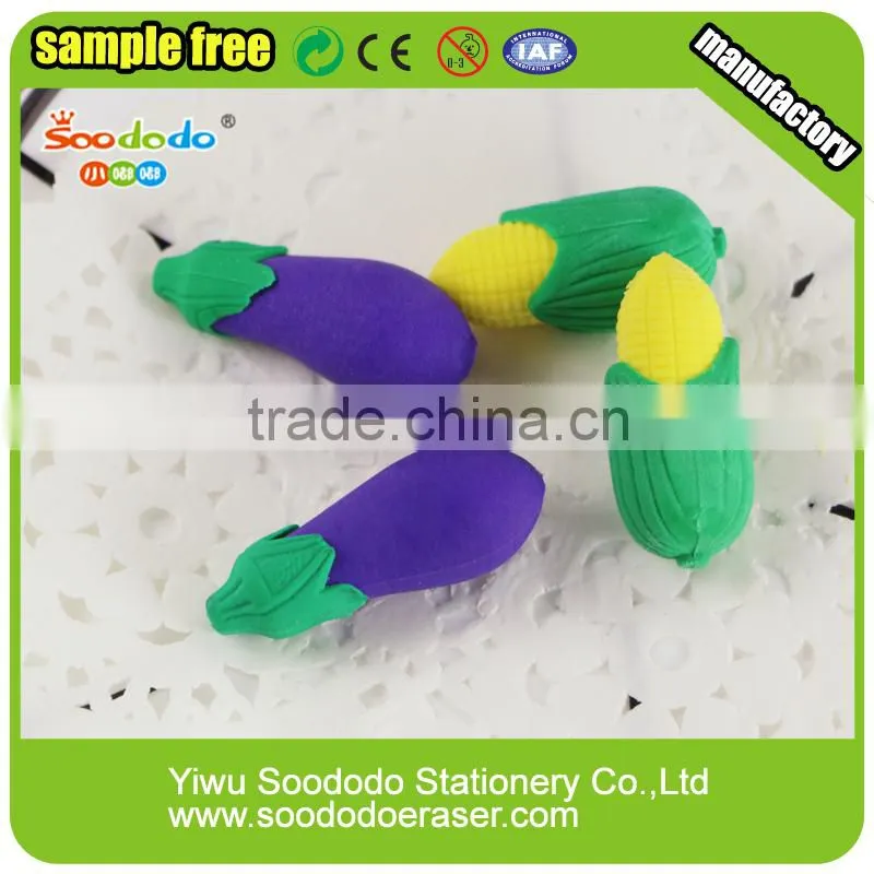 eggplants funny cute food rubber pencil eraser set