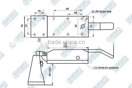 09116 Refrigerator Latch industrial refrigerator door handle