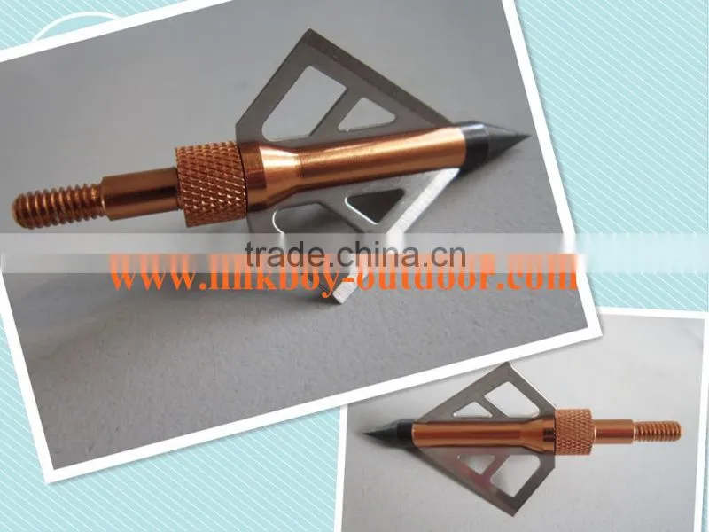 Linkboy Outdoor sharp golden broadhead 3 blades arrowhead tip archery hunting