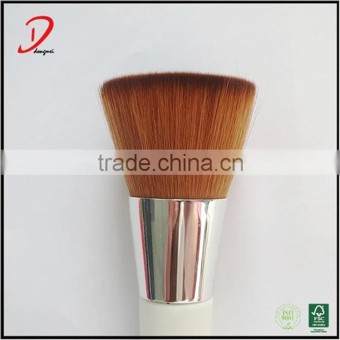Professional flat top countour makeup powder brush,synthetic hair wooden makeup brush